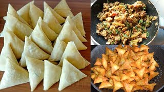 How to make perfect somosa chicken with vegetable step by step  Homemade Samosa Patti Recipe [upl. by Borroff]