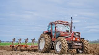 Labour avec un Fiatagri 16090 en Normandie [upl. by Ihtraa]