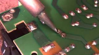 Removal of solder using solder wick [upl. by Neumeyer]