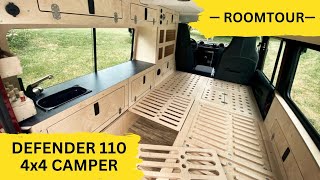 CAMPER ROOMTOUR Land Rover Defender 110  4x4 Reisemobil [upl. by Ynej244]