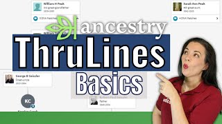 Ancestry ThruLines Basics of Building a Family Tree with DNA Matches [upl. by Nyllewell]