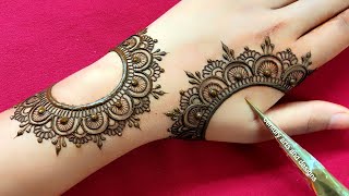 Very beautiful stylish back hand mehndi design  Easy mehndi  Simple mehndi  Mehndi design Mehndi [upl. by Lertnek]