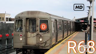 Full Length Ride R68 D train Coney IslandStillwell Ave  Norwood205 Street [upl. by Yruama]