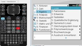 Gleichungssysteme lösen mit dem TI Nspire CX CAS [upl. by Enyawud]