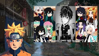 Hashiras react to Kamado siblings Tanjiro Full Ver with Naruto REACT [upl. by Wake]