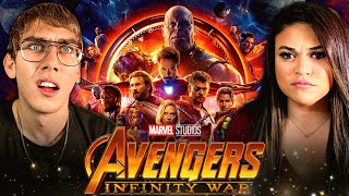 Part 1 OH SNAP Our First Time Watching AVENGERS INFINITY WAR 2018 REACTION Movie Reaction [upl. by Lina13]