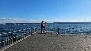 Überlingen Seepromenade vor Yachthafen mit Aussichtsplattform Überlingen am Bodensee [upl. by Vaules]