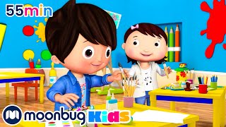 Painting And Drawing Song  LBB Songs  Learn with Little Baby Bum Nursery Rhymes  Moonbug Kids [upl. by Anierdna]