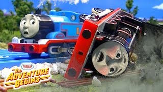 Runaway James  Crash and Clean Up  The Adventure Begins  Thomas amp Friends Movie Remake Clip [upl. by Nuoras]