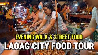 LAOAG CITY PHILIPPINES 2024  Street Food Tour amp Evening Walk  Ilocos Norte Night Market [upl. by Lang838]