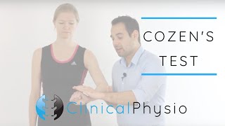 Cozens Test for Lateral Elbow Tendinopathy Tennis Elbow  Clinical Physio Premium [upl. by Airun]