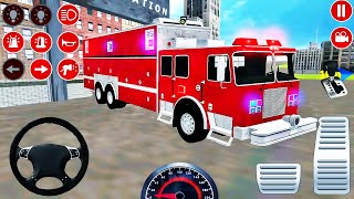 Real Fire Truck Driving Simulator 2020  New Fire Fighting Firemans Daily Job  Android GamePlay 4 [upl. by Breed309]