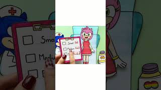 AMY ROSE Cosmetic Surgery  SONIC TAPES Visit Doctor  AMY ROSE Blind Bag Paper Ghes Handmade [upl. by Sorenson832]