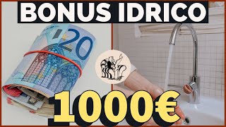 BONUS IDRICO DA 1000 EURO 👉 💰 Come richiederlo [upl. by Amice]