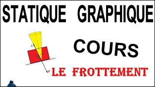 STATIQUE GRAPHIQUE LE FROTTEMENT COURS [upl. by Nahtannoj5]