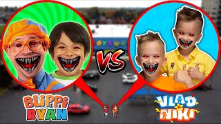 Drone Catches VLAD AND NIKI vs RYANS WORLD AND BLIPPI IN REAL LIFE HUGE FIGHT [upl. by Tica398]