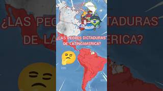 LAS PEORES DICTADURAS DE LATINOAMÉRICA countryballs paises mapa historia guerra [upl. by Sokil]