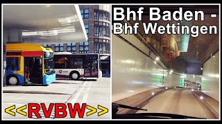 Switzerland Bus Driving Video  RVBW  Busfahrt von Bf Baden nach Bf Wettingen Aargau Schweiz 2020 [upl. by Ardnasirk]