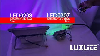 Revisión Review reflector LED multicolor RGB Luxlite [upl. by Irra278]