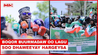 quotXukuumadda iyo xisbiyadaba dhex ayaan u ahayquotBoqor Cusmaan Buurmadaw oo lagu soo dhaweeyay Hargeysa [upl. by Alyl201]