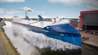 7 Awesome Ship Side Launch Videos [upl. by Namijneb]