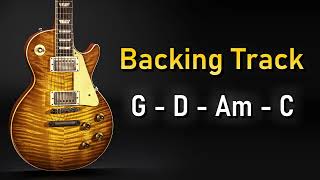 Melodic Rock Pop BACKING TRACK G Major  72 BPM  Guitar Backing Track [upl. by Dnomed]