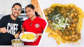 How To Make Trini Doubles  Foodie Nation x Sauce Doubles [upl. by Yelha355]