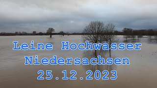 Hochwasser Niedersachsen Leine 25122023 ► Nordstemmen Schloss Marienburg [upl. by Asert]