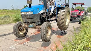 Break and Brick Test  New Holland 5500  John Deere Mahindra Arjun Novo 4wd  Eicher 485 Tractor🚜 [upl. by Bonucci732]