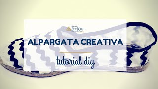 Tutorial DIY  Cómo hacer una alpargata creativa [upl. by Aicelet]