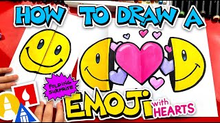 How To Draw An Emoji Folding Surprise With Hearts Inside [upl. by Salokin]