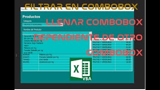 4️⃣4️⃣➖✅FILTRAR EN PRIMER Y SEGUNDO COMBOBOX ▶ EXCEL VBAVISUAL BASIC PARA APLICACIONES🔶 [upl. by Dalury890]