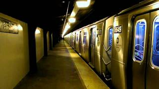 BMT Queens Bound R160 J Train at Hewes Street  Night HD [upl. by Croydon168]