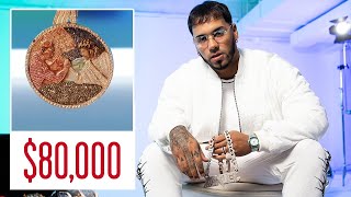 Anuel AA Shows Off His Insane Jewelry Collection  GQ [upl. by Nerok]