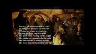 THE HOBBIT lyrics  Far Over The Misty Mountains Cold [upl. by Necila]