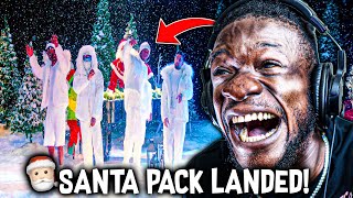 SANTA PACK LANDED  Sidemen  Christmas Drillings Ft JME Official Music Video REACTION [upl. by Athal723]