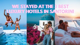 We stayed at the 3 best luxury hotels in Santorini  Santorini Vlog [upl. by Sharla848]