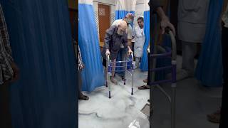 102 years old walking after hip replacement  Beauty of ortho prayagraj drprashanttripathi [upl. by Oiruam485]