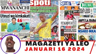 Magazeti ya leo 1612024 Magazeti ya leo asubuhi ijumannemagazeti ya michezo leo jumanneSimba [upl. by Crysta]