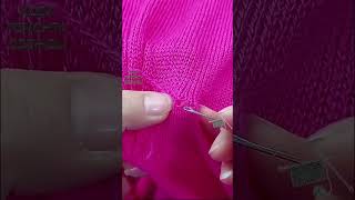 How to perfectly repair holes in a knitted sweater with a sewing needle at homesewinghacks [upl. by Annuahsal]