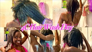 4C Natural Hair Wash Day For Winter  Hair GROWTH amp LENGTH Retention [upl. by Ahsito]