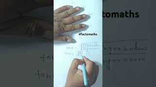 Tan की trigonometric value अपनी उंगली से निकले ll Trigonometric ratio trigonometry youtubeshorts [upl. by Uehttam]