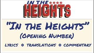 quotIn the Heightsquot  Lyrics Translations amp Dumb Commentary [upl. by Loria]