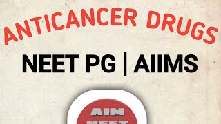 Anticancer Drugs Neet PG  Anticancer drugs pharmacology in hindi [upl. by Deloria921]