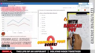 🎯RRB Clerk Free Live Mock Test 📚 8080☝️✍️ Share attempts 📝 How to attempt mocks❓ guidely rrbclerk [upl. by Ellesij327]