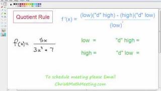 Quotient Rule  Derivatives  Calculus [upl. by Ag]