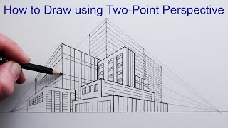 How to Draw Buildings in TwoPoint Perspective for Beginners [upl. by Branscum542]