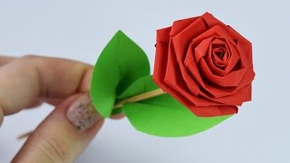 How to make PAPER ROSE  DIY [upl. by Yrehcaz]