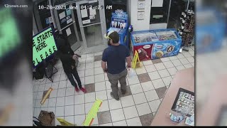 Marine stops gas station armed robbery in Yuma by disarming suspect [upl. by Ahseila]