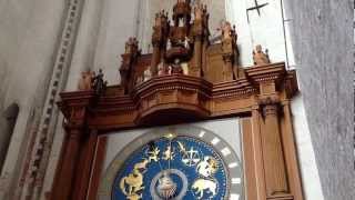 Astronomical Clock in St Marys Church Lübeck [upl. by Aguie]